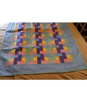 Handmade Quilted Baby Blanket Beautiful Never Used